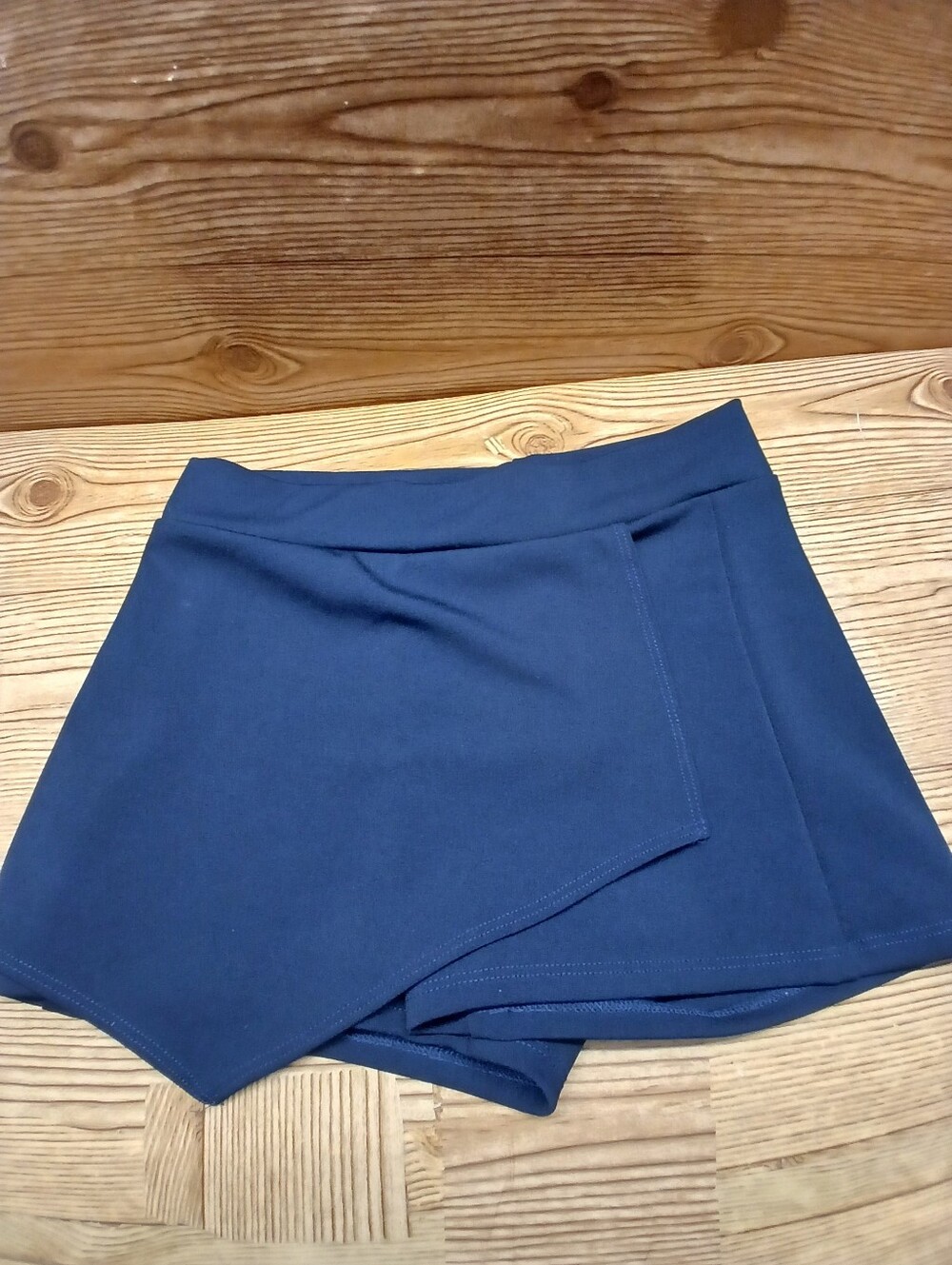 Girls Navy Blue Active Skort with Wrap Overlay